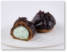 Choco Mint Chou Cream Dripping Chocolate