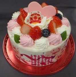 [H437] Mothers Day Heart Bouquet Cake 14cm
